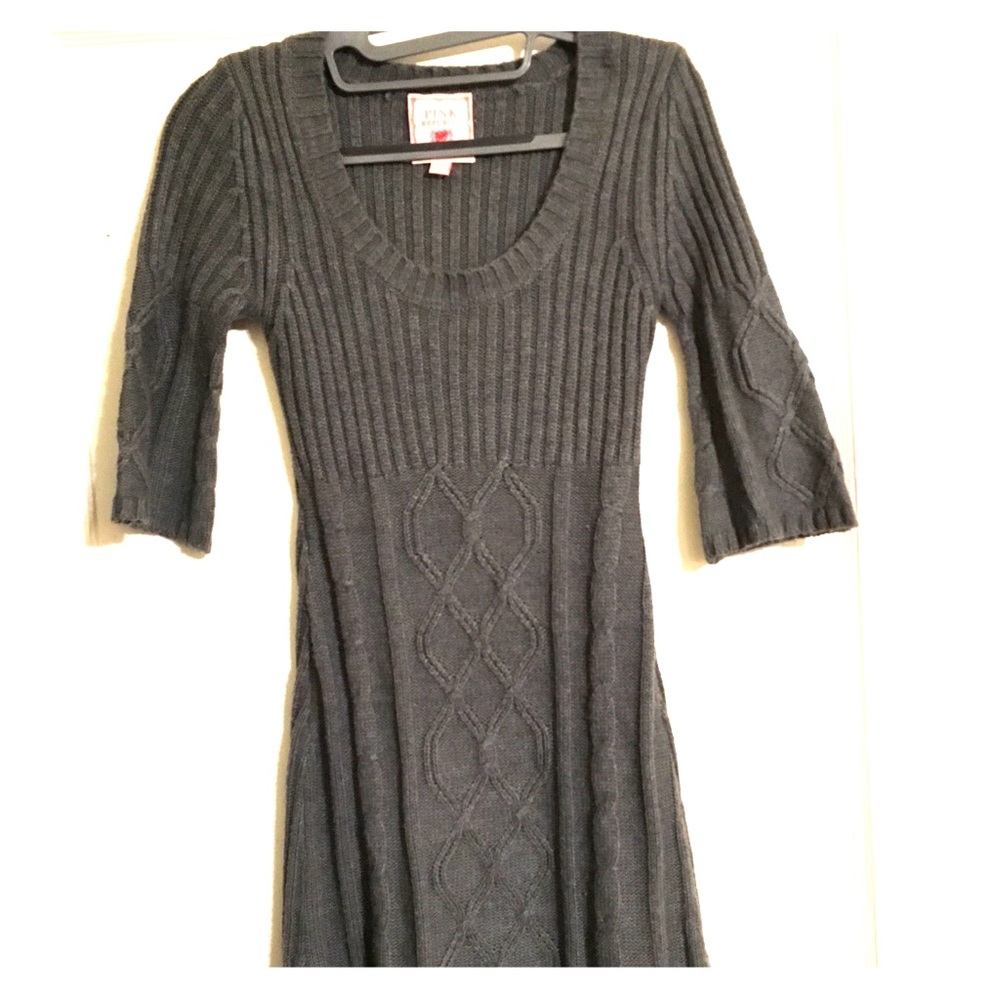 Grey sweater dress